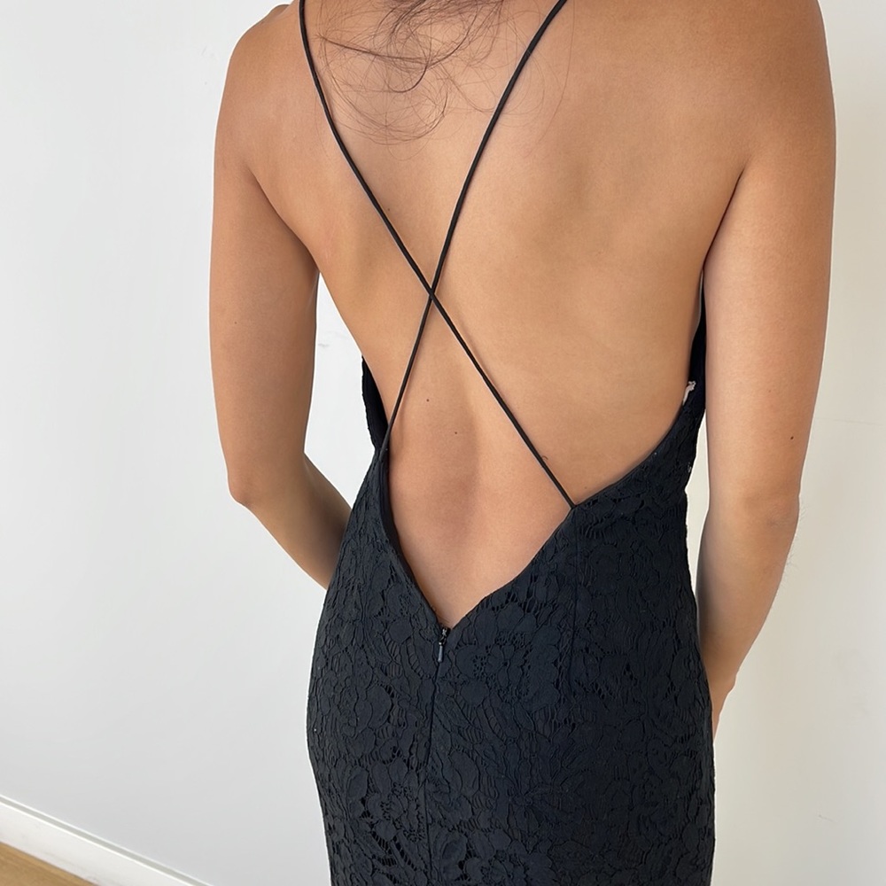 FAME AND PARTNERS BLACK MAXI DRESS - Picture 4 of 4
